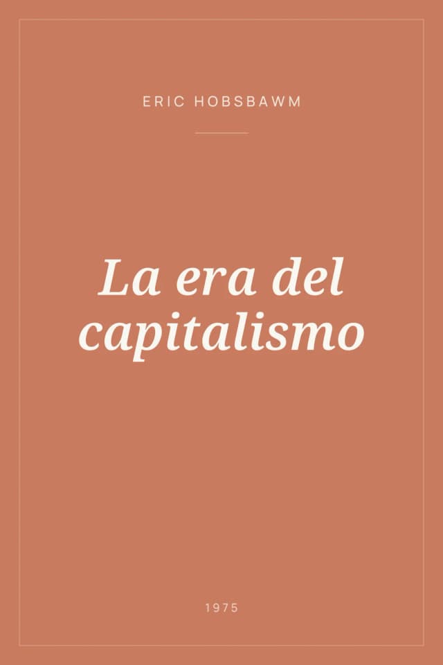 Portada de La era del capitalismo