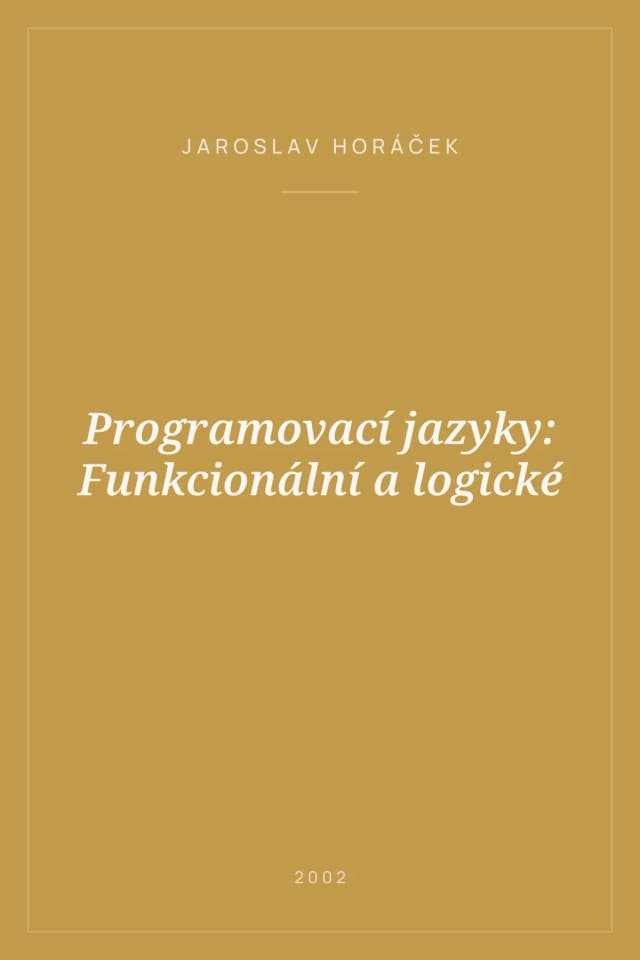 Portada de Programovací jazyky: Funkcionální a logické