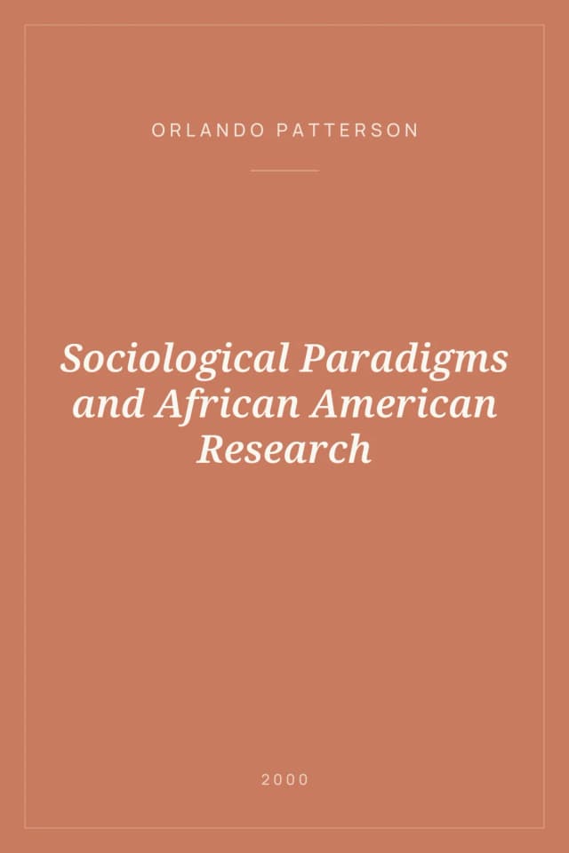 Portada de Sociological Paradigms and African American Research