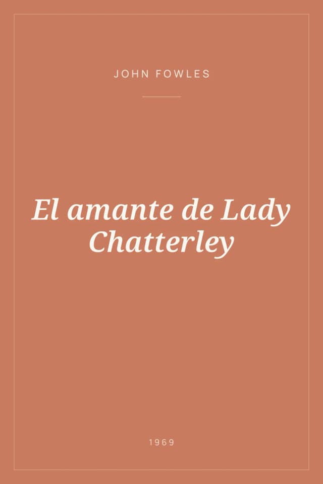 Portada de El amante de Lady Chatterley