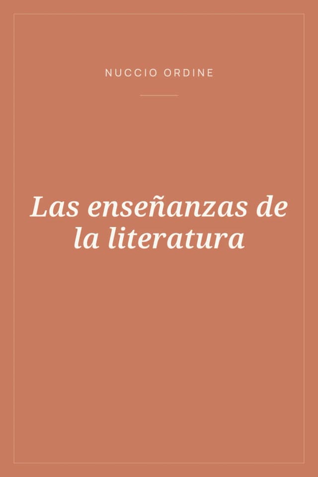 Portada de Las enseñanzas de la literatura