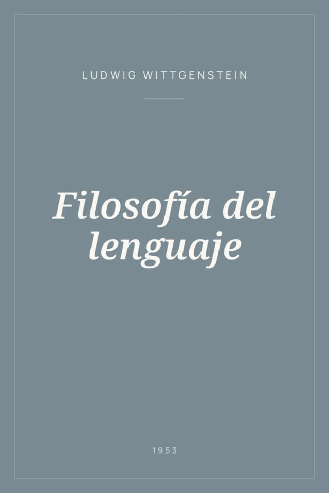 Portada de Filosofía del lenguaje