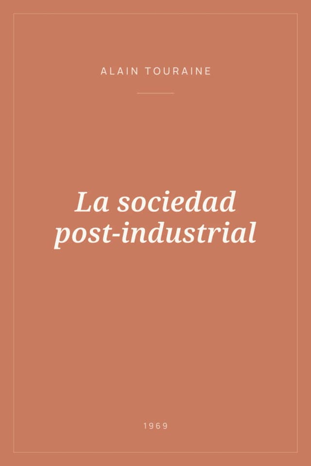 Portada de La sociedad post-industrial