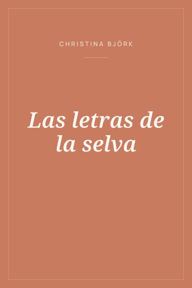 Portada de Las letras de la selva