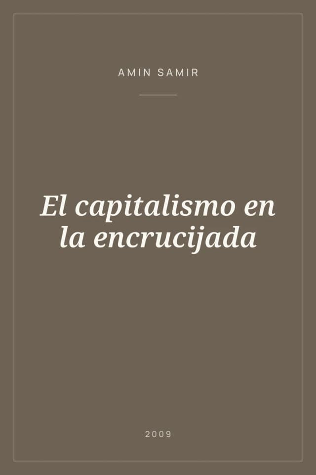Portada de El capitalismo en la encrucijada