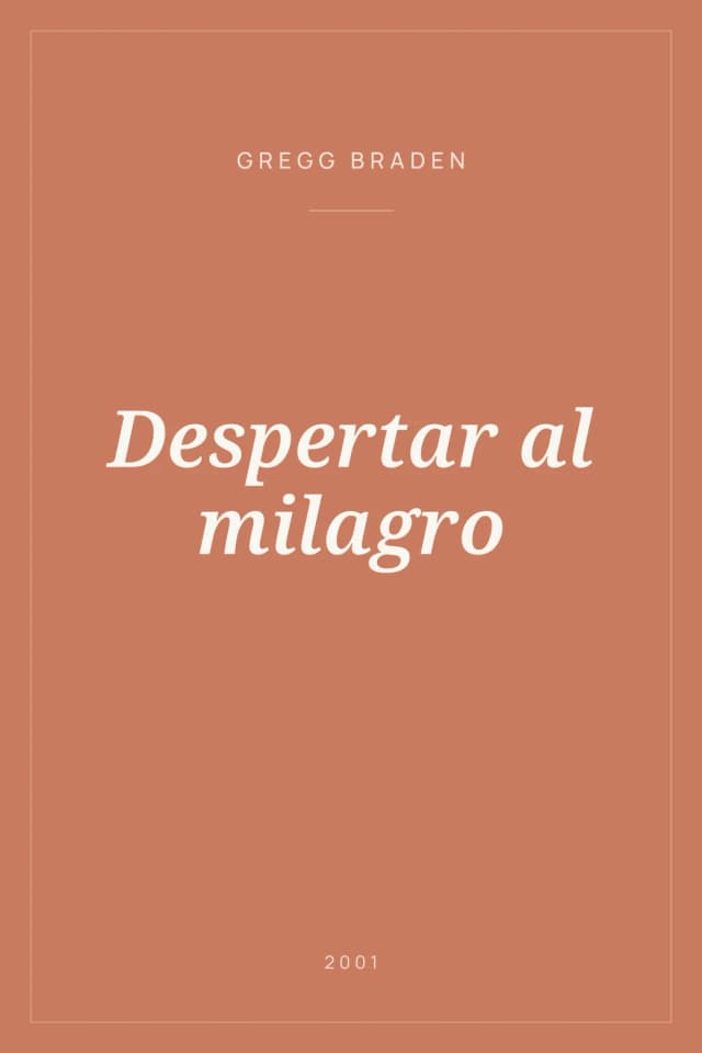 Portada de Despertar al milagro