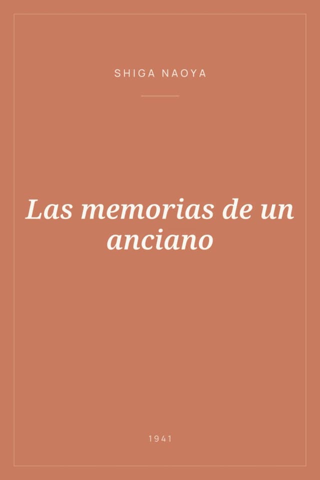 Portada de Las memorias de un anciano