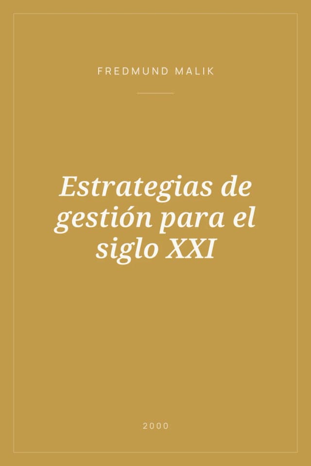 Portada de Estrategias de gestión para el siglo XXI