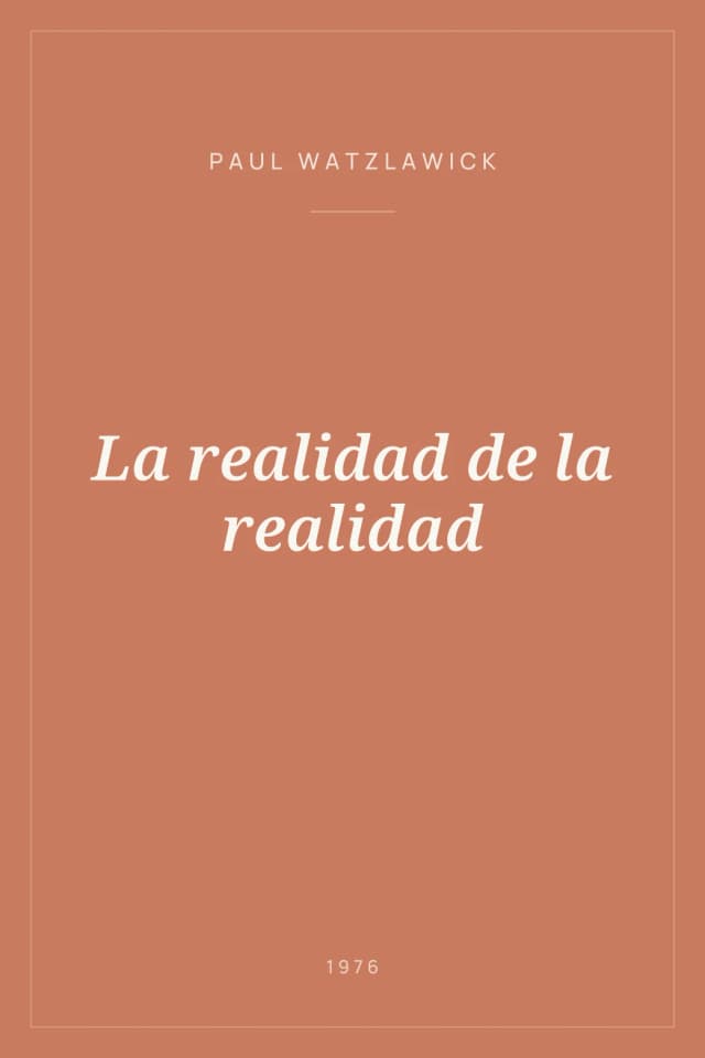 Portada de La realidad de la realidad