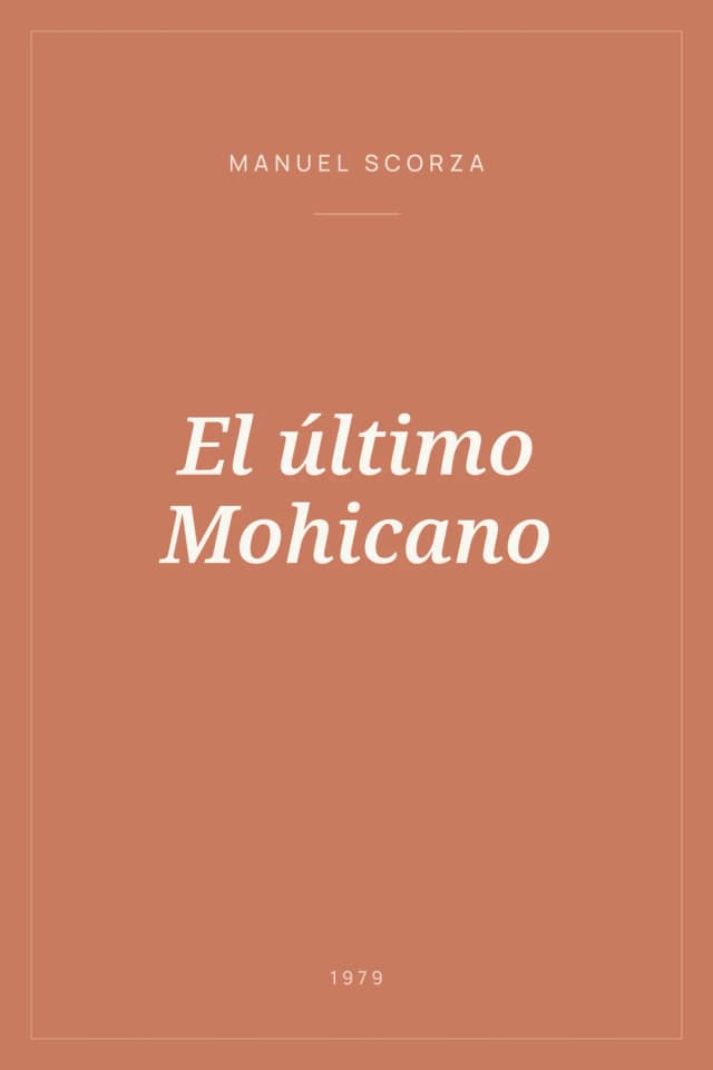 Portada de El último Mohicano
