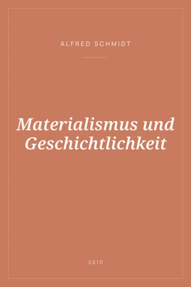 Portada de Materialismus und Geschichtlichkeit