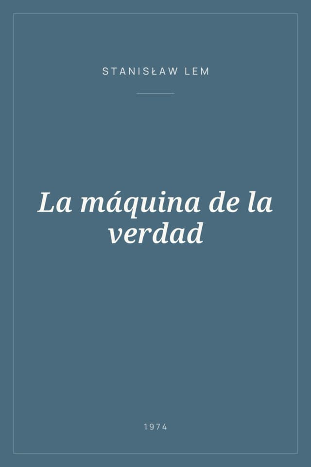 Portada de La máquina de la verdad