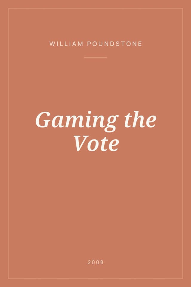 Portada de Gaming the Vote