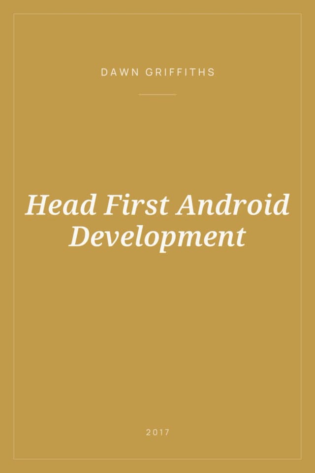 Portada de Head First Android Development