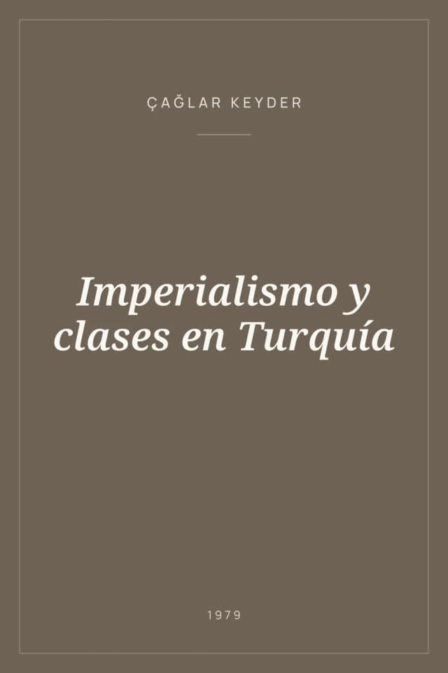 Portada de Imperialismo y clases en Turquía