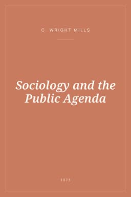 Portada de Sociology and the Public Agenda