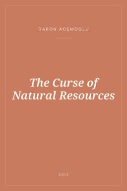 Portada de The Curse of Natural Resources