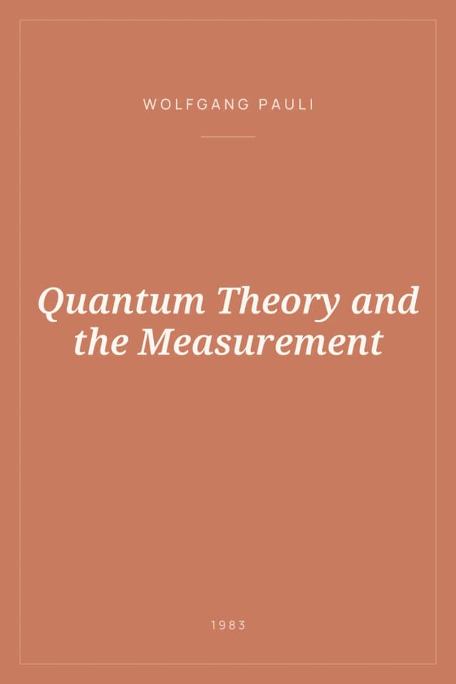 Portada de Quantum Theory and the Measurement