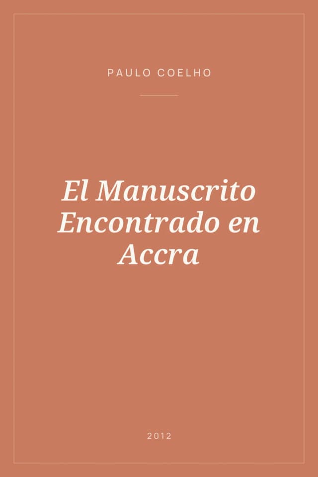 Portada de El Manuscrito Encontrado en Accra