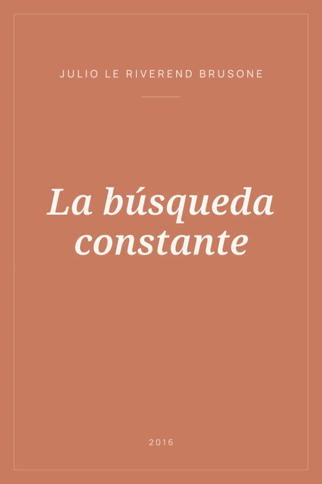 Portada de La búsqueda constante