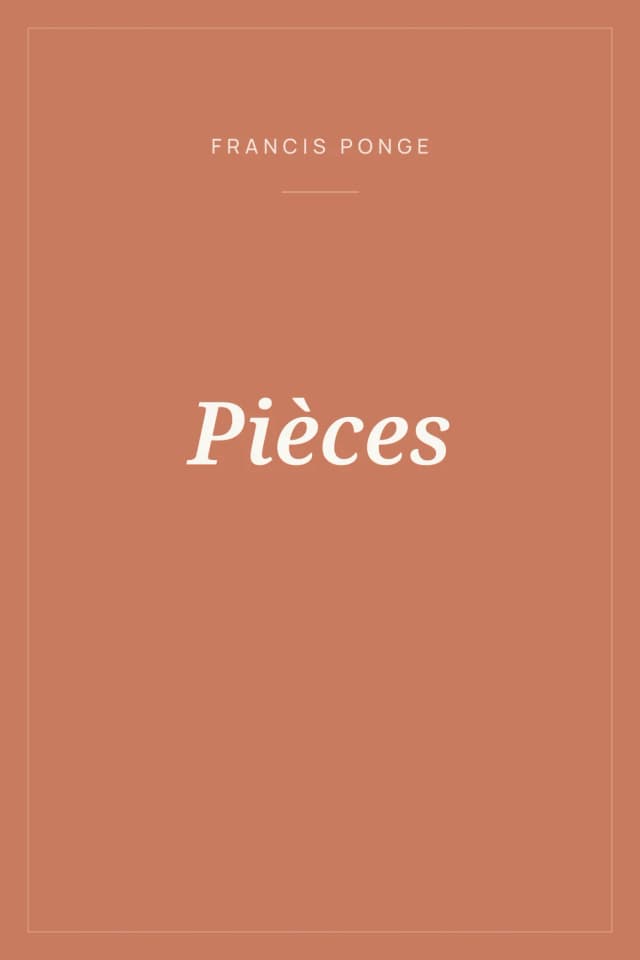 Portada de Pièces
