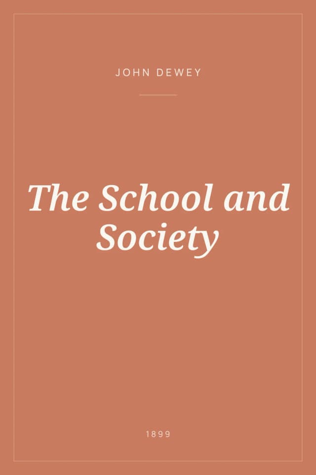 Portada de The School and Society