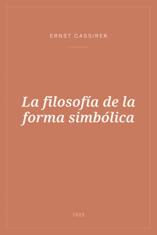 Portada de La filosofía de la forma simbólica