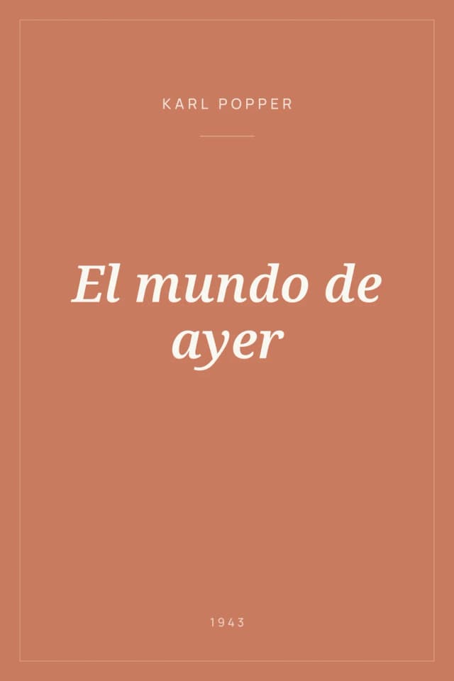 Portada de El mundo de ayer