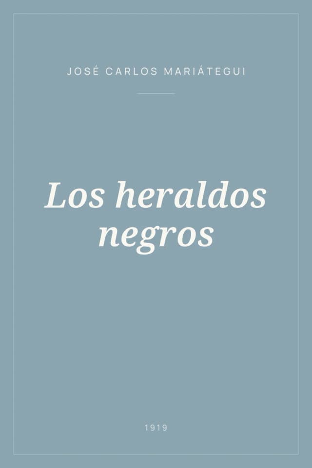 Portada de Los heraldos negros