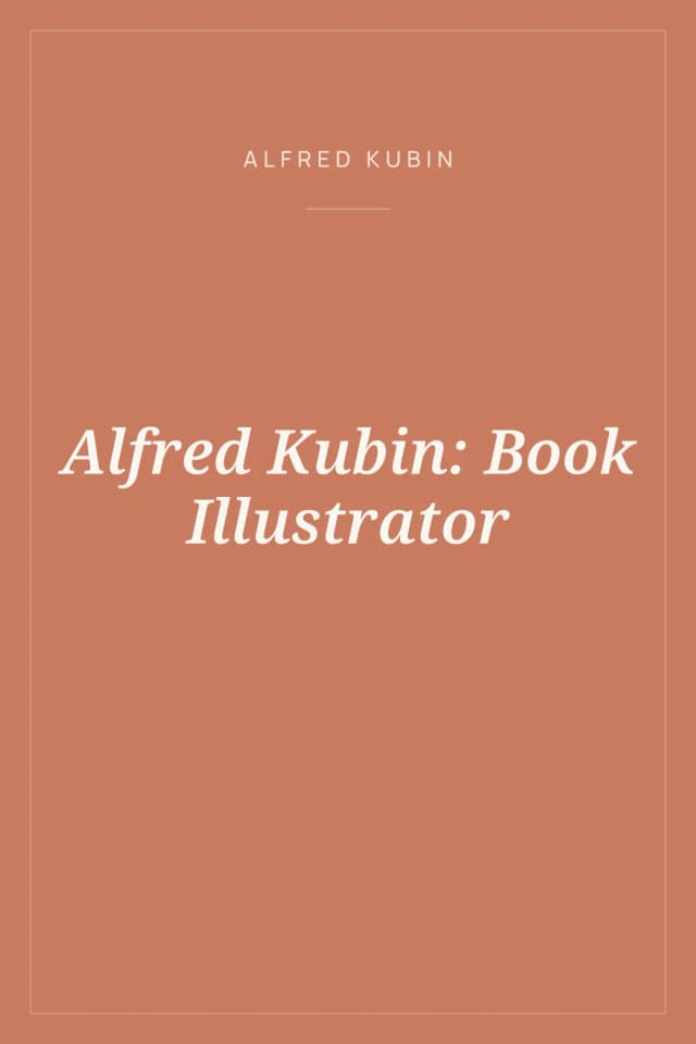 Portada de Alfred Kubin: Book Illustrator