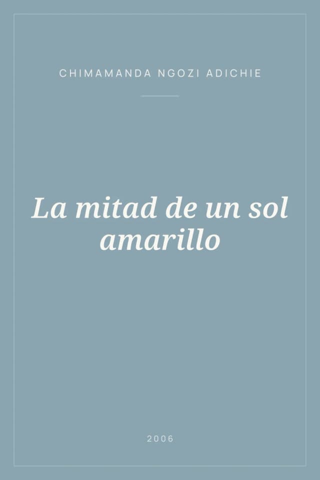Portada de La mitad de un sol amarillo