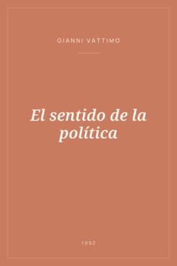 Portada de El sentido de la política