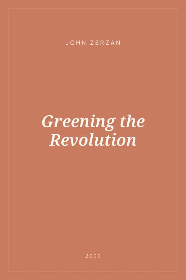 Portada de Greening the Revolution