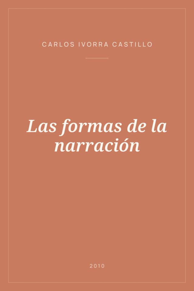Portada de Las formas de la narración