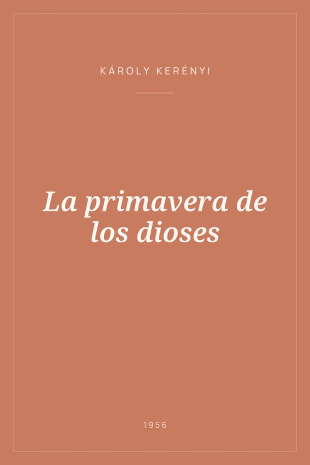 Portada de La primavera de los dioses