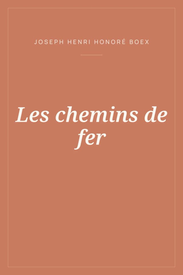 Portada de Les chemins de fer