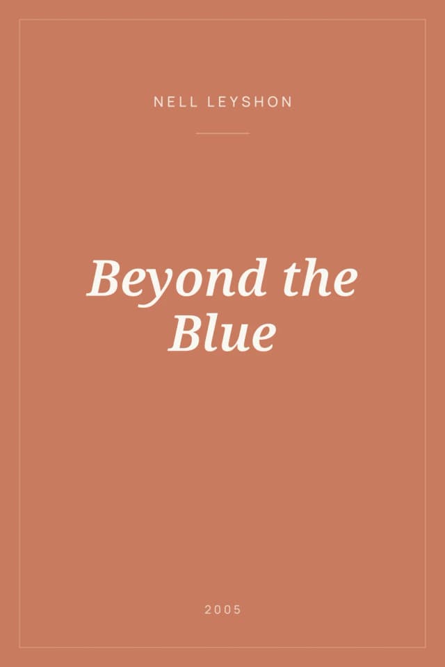 Portada de Beyond the Blue