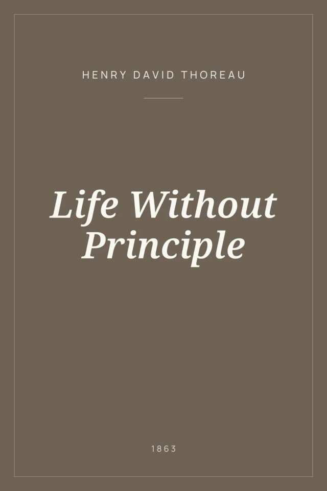 Portada de Life Without Principle