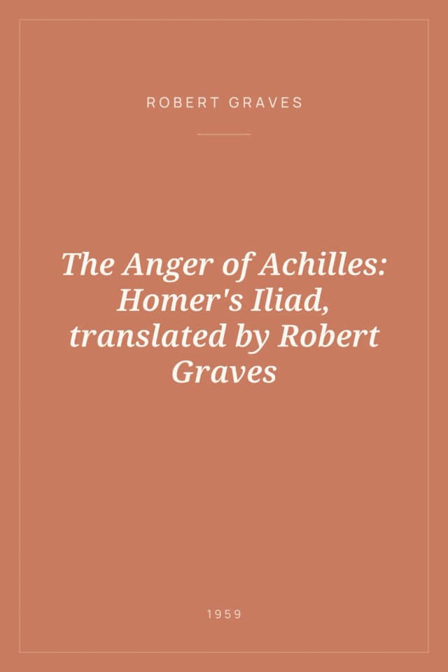 Portada de The Anger of Achilles: Homer's Iliad, translated by Robert Graves