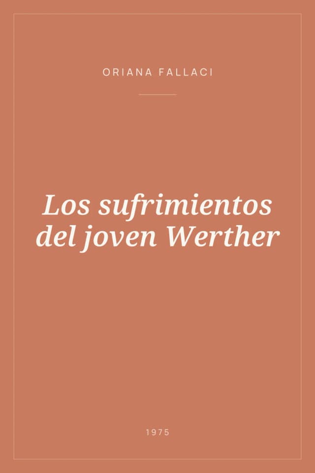 Portada de Los sufrimientos del joven Werther