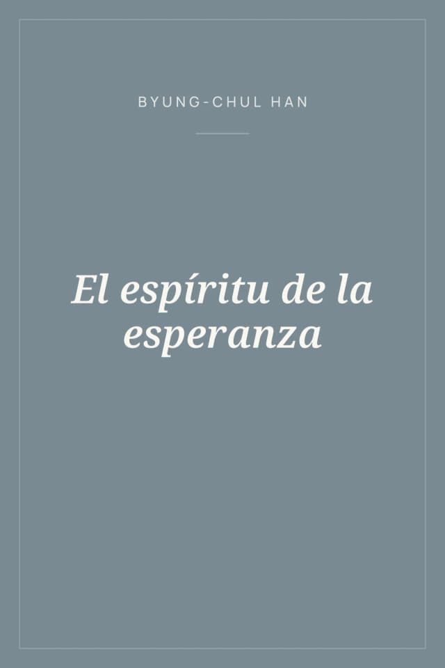 Portada de El espíritu de la esperanza