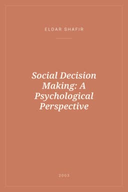 Portada de Social Decision Making: A Psychological Perspective