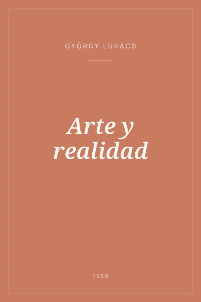 Portada de Arte y realidad
