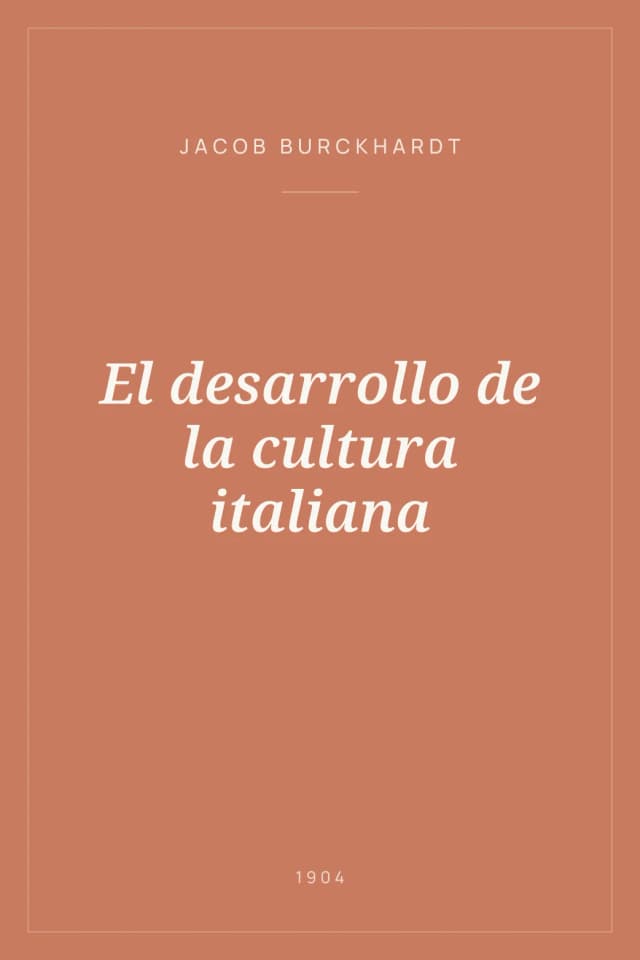 Portada de El desarrollo de la cultura italiana