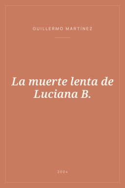 Portada de La muerte lenta de Luciana B.
