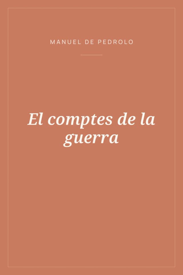 Portada de El comptes de la guerra