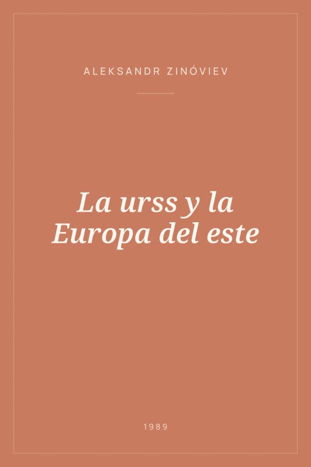 Portada de La urss y la Europa del este