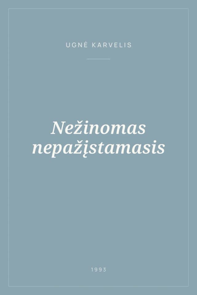 Portada de Nežinomas nepažįstamasis