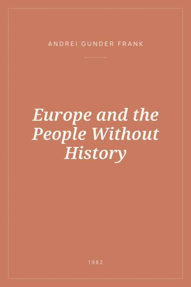 Portada de Europe and the People Without History