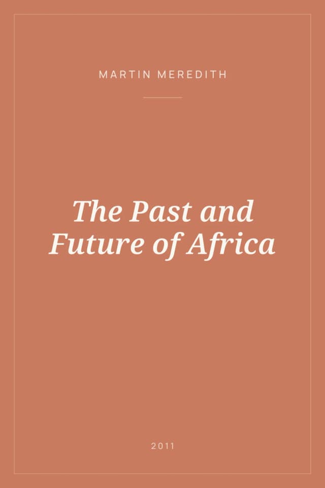 Portada de The Past and Future of Africa